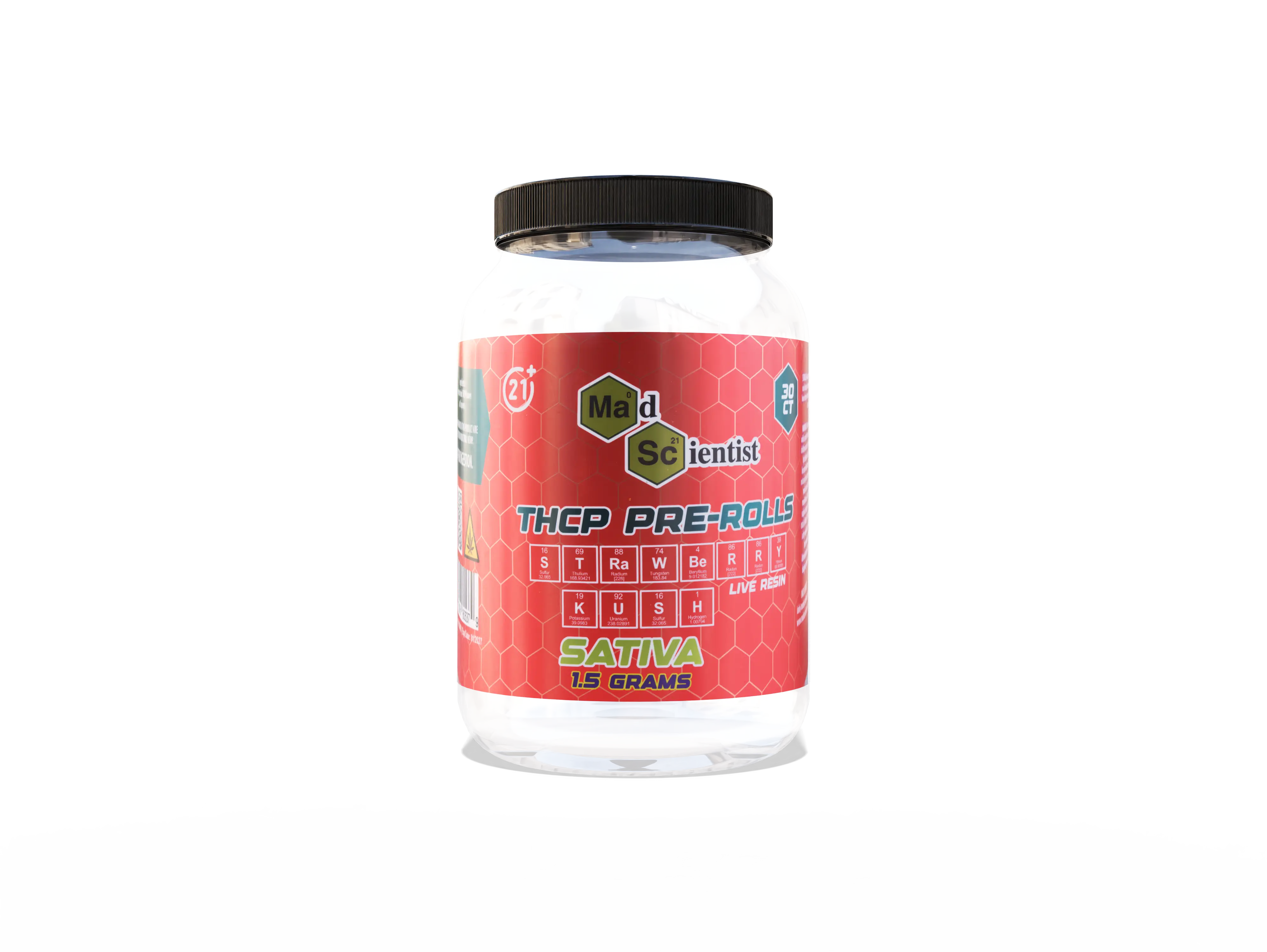 Live Resin Pre Rolls - 1.5 GM 30ct Jar with Tube Madscientistusa