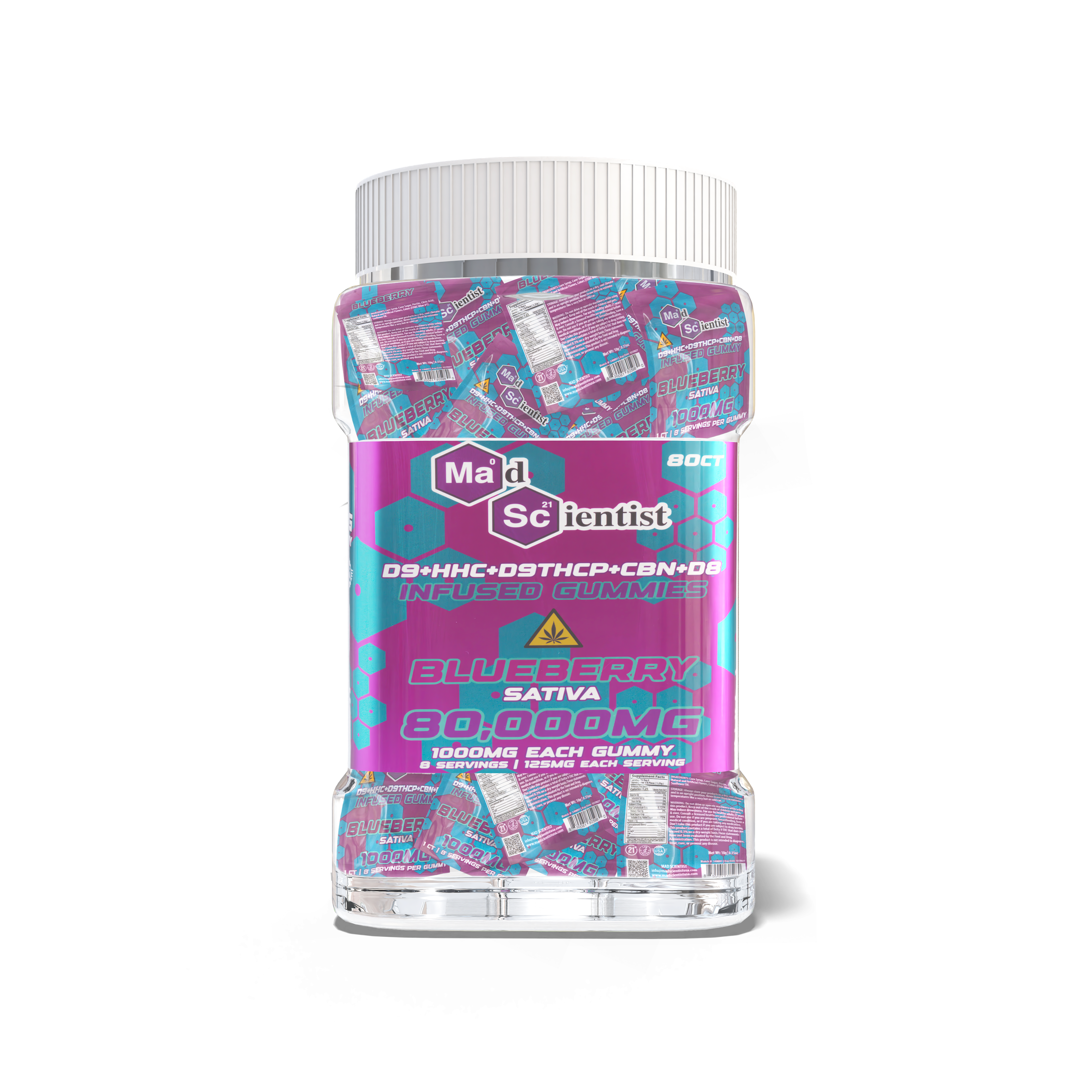 Gummies 80000MG - 80ct Jar Madscientistusa