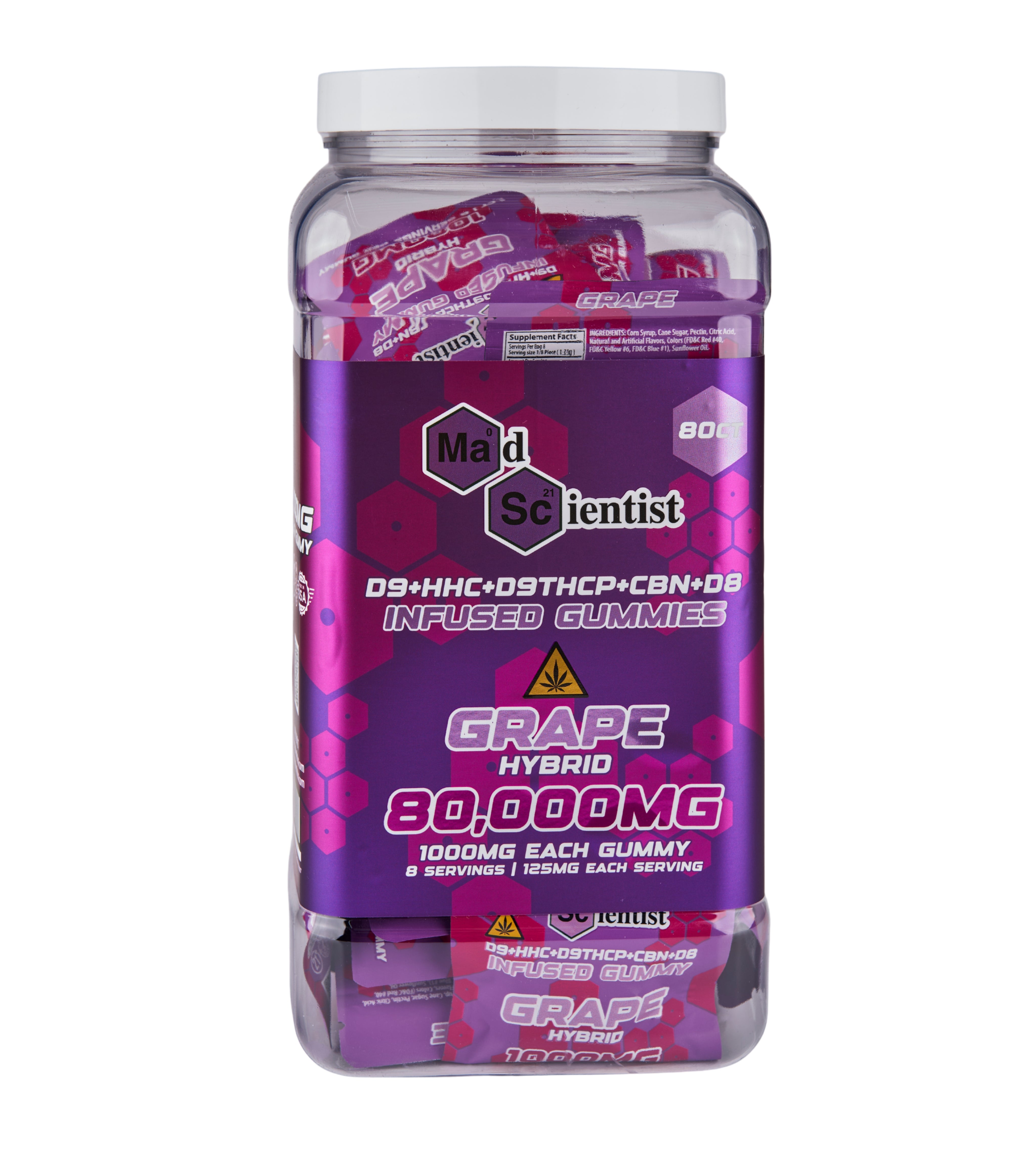 MAD SCIENTIST GUMMY 80000 MG 80 CT JAR - Madscientistusa