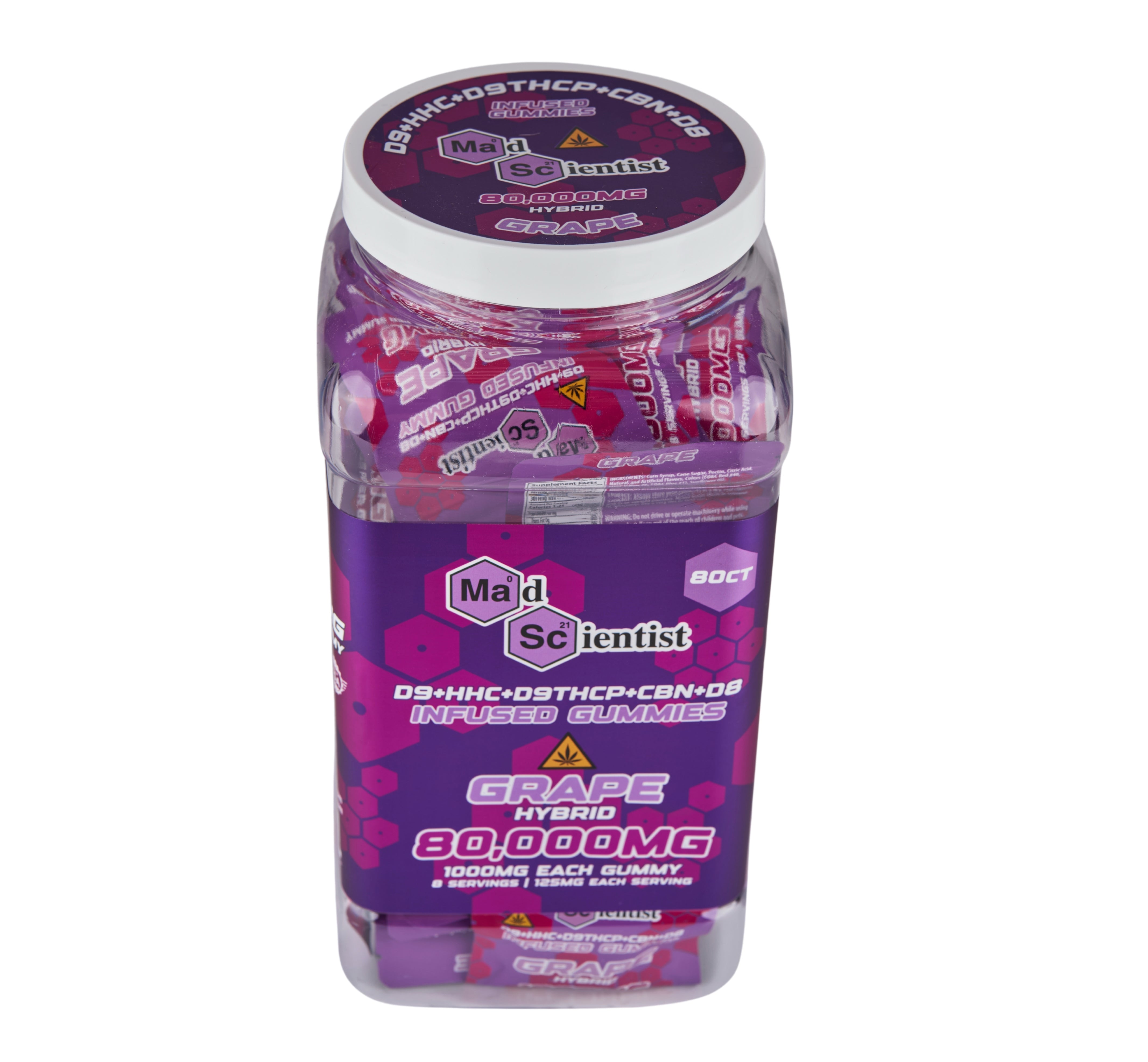 MAD SCIENTIST GUMMY 80000 MG 80 CT JAR - Madscientistusa