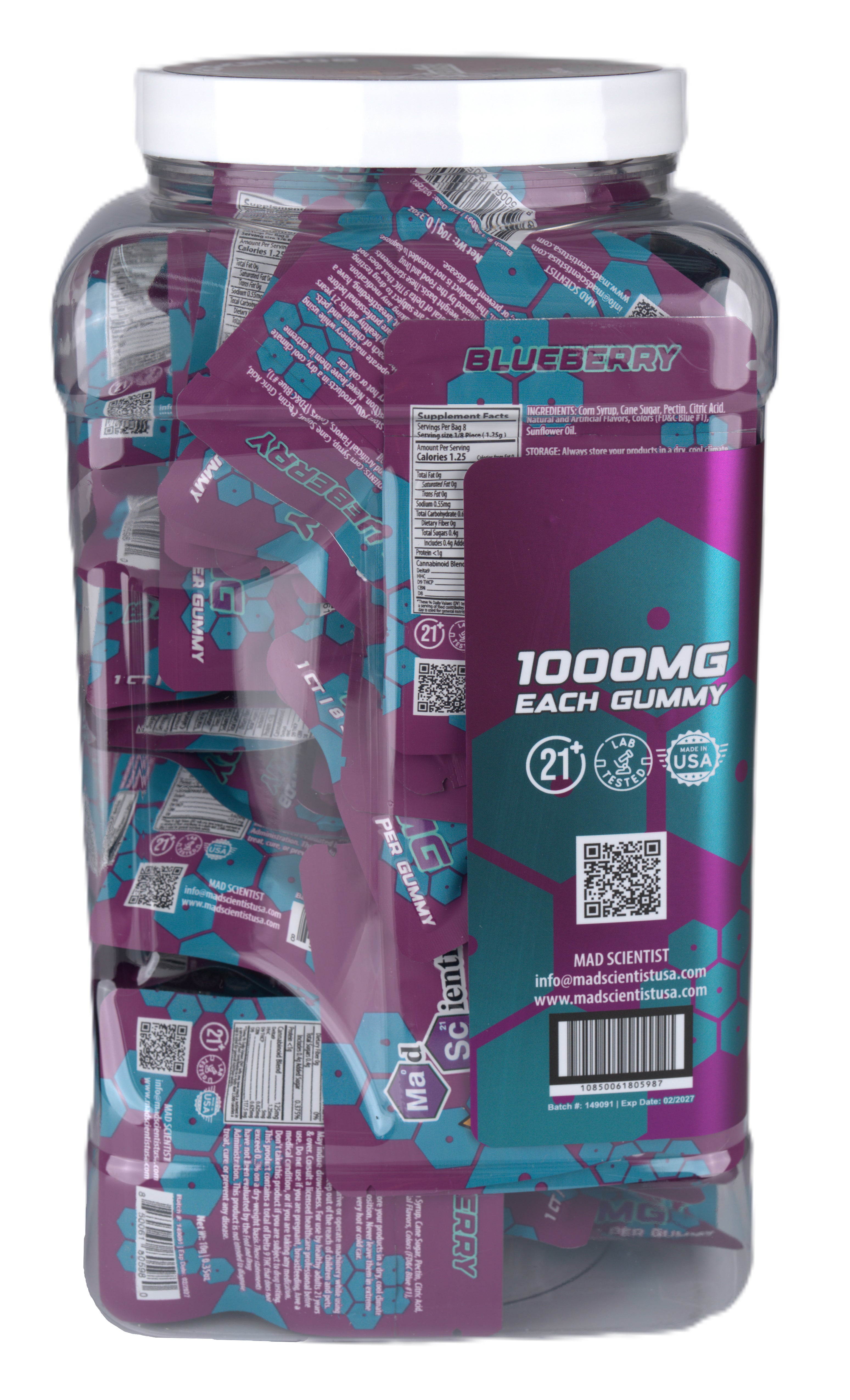 MAD SCIENTIST GUMMY 80000 MG 80 CT JAR - Madscientistusa