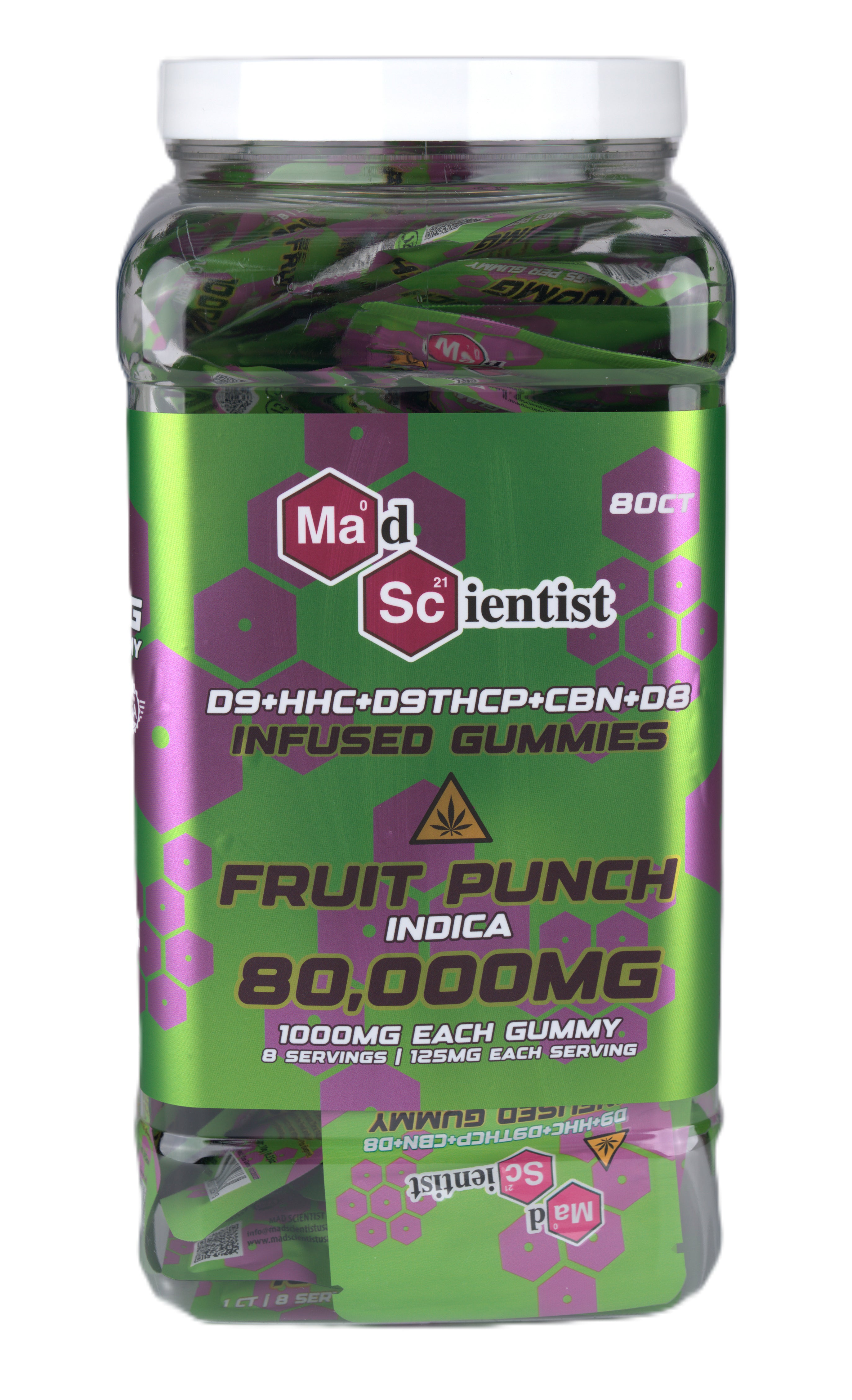 MAD SCIENTIST GUMMY 80000 MG 80 CT JAR - Madscientistusa