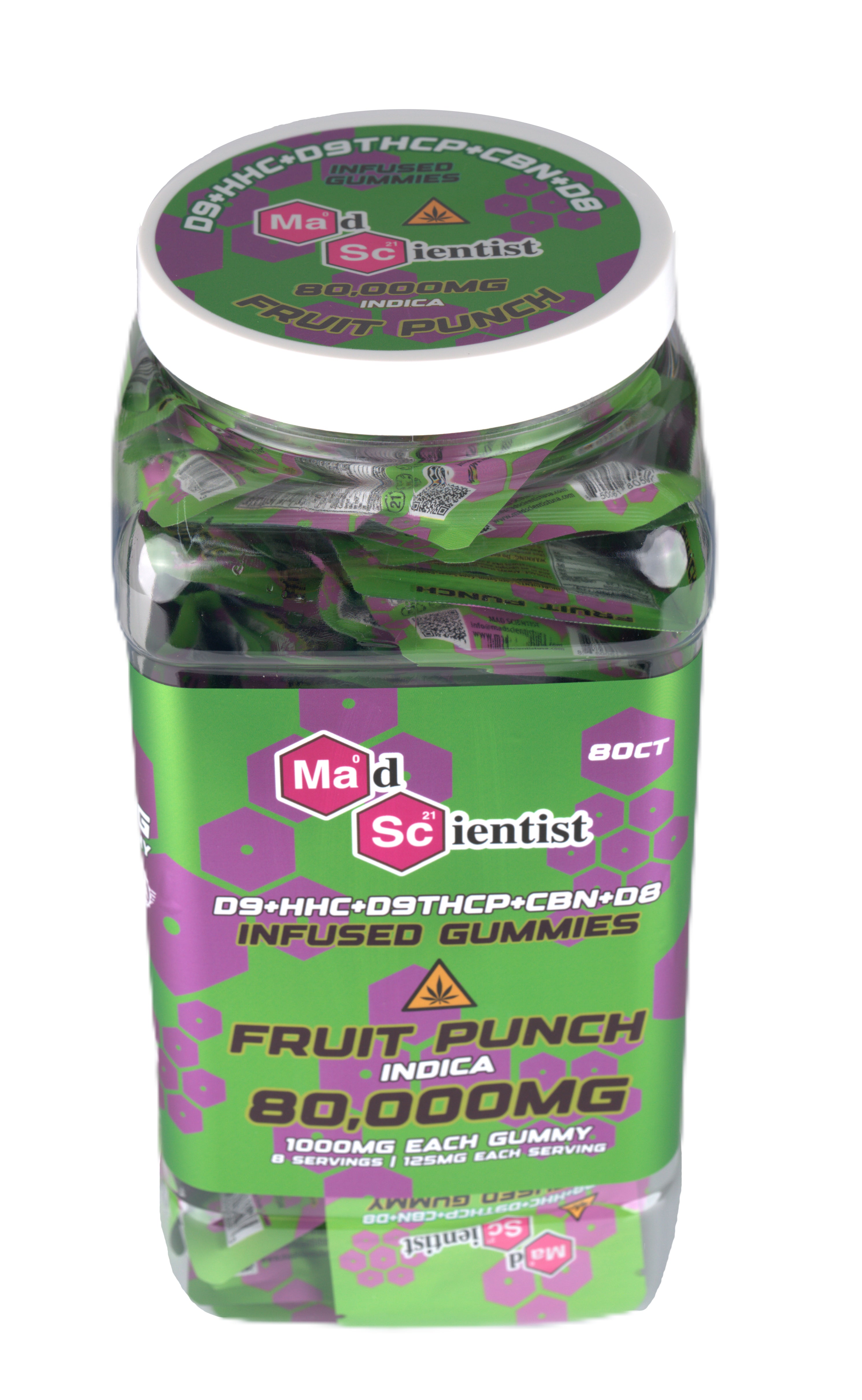 MAD SCIENTIST GUMMY 80000 MG 80 CT JAR - Madscientistusa
