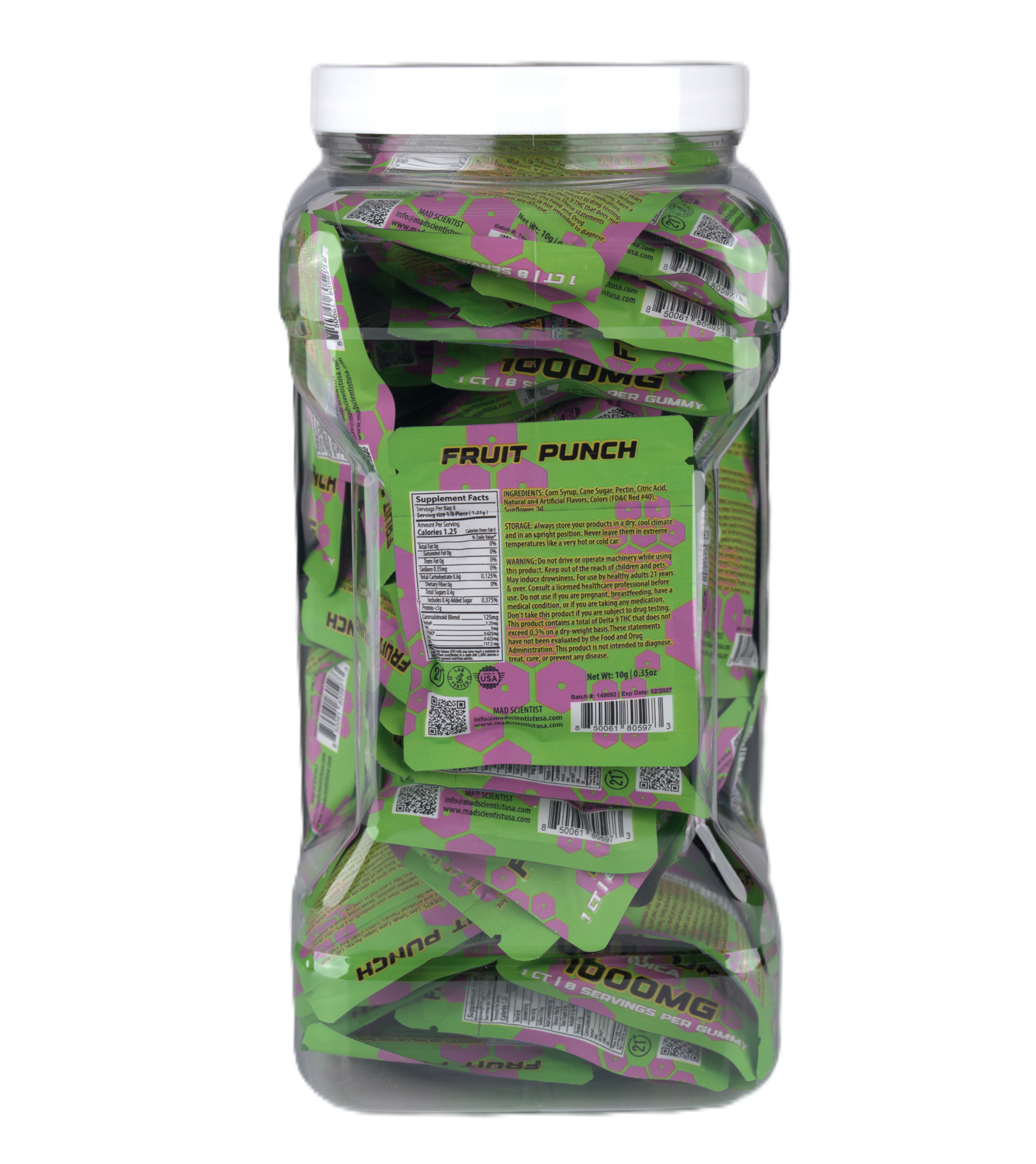 MAD SCIENTIST GUMMY 80000 MG 80 CT JAR - Madscientistusa