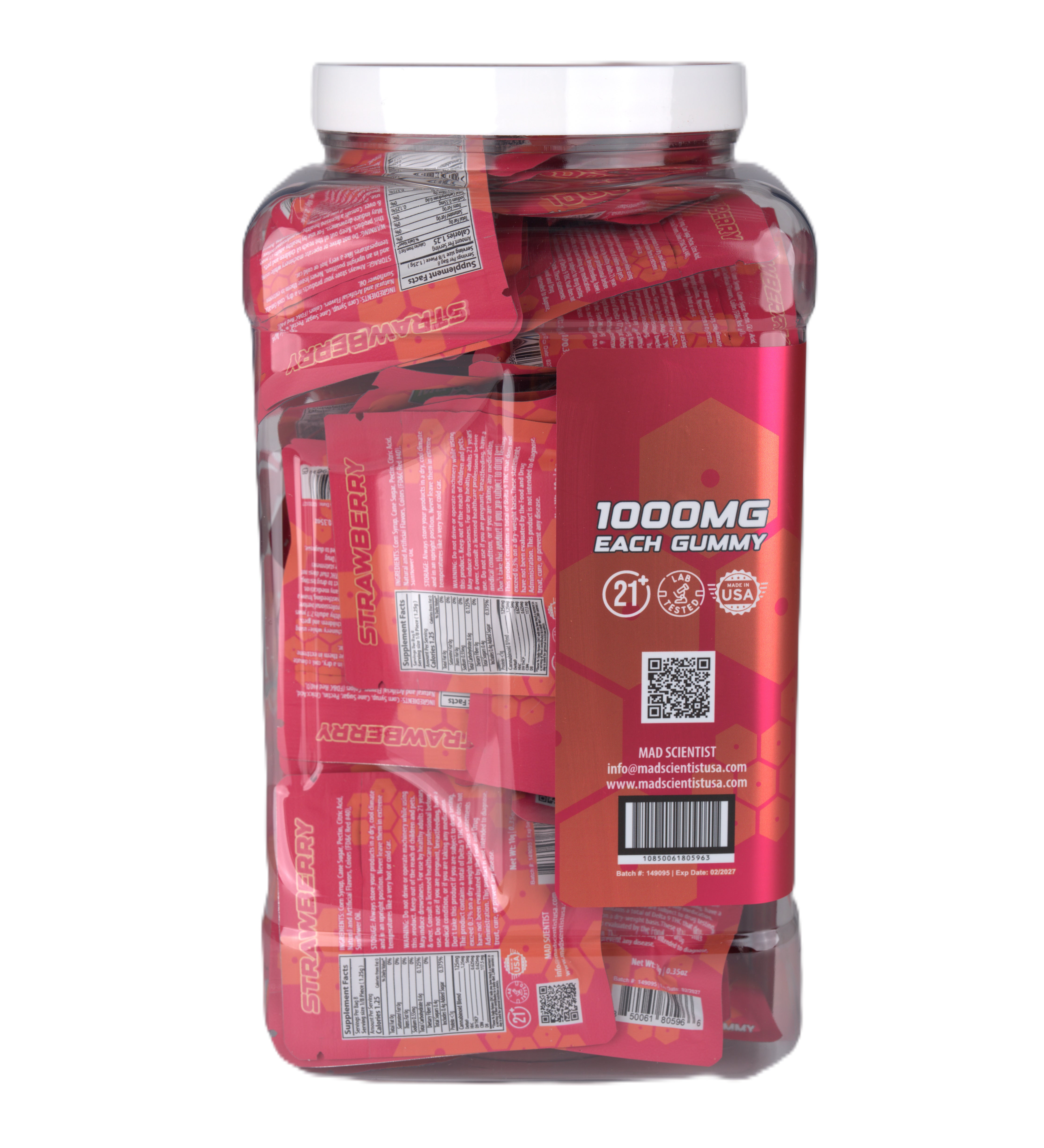 MAD SCIENTIST GUMMY 80000 MG 80 CT JAR - Madscientistusa