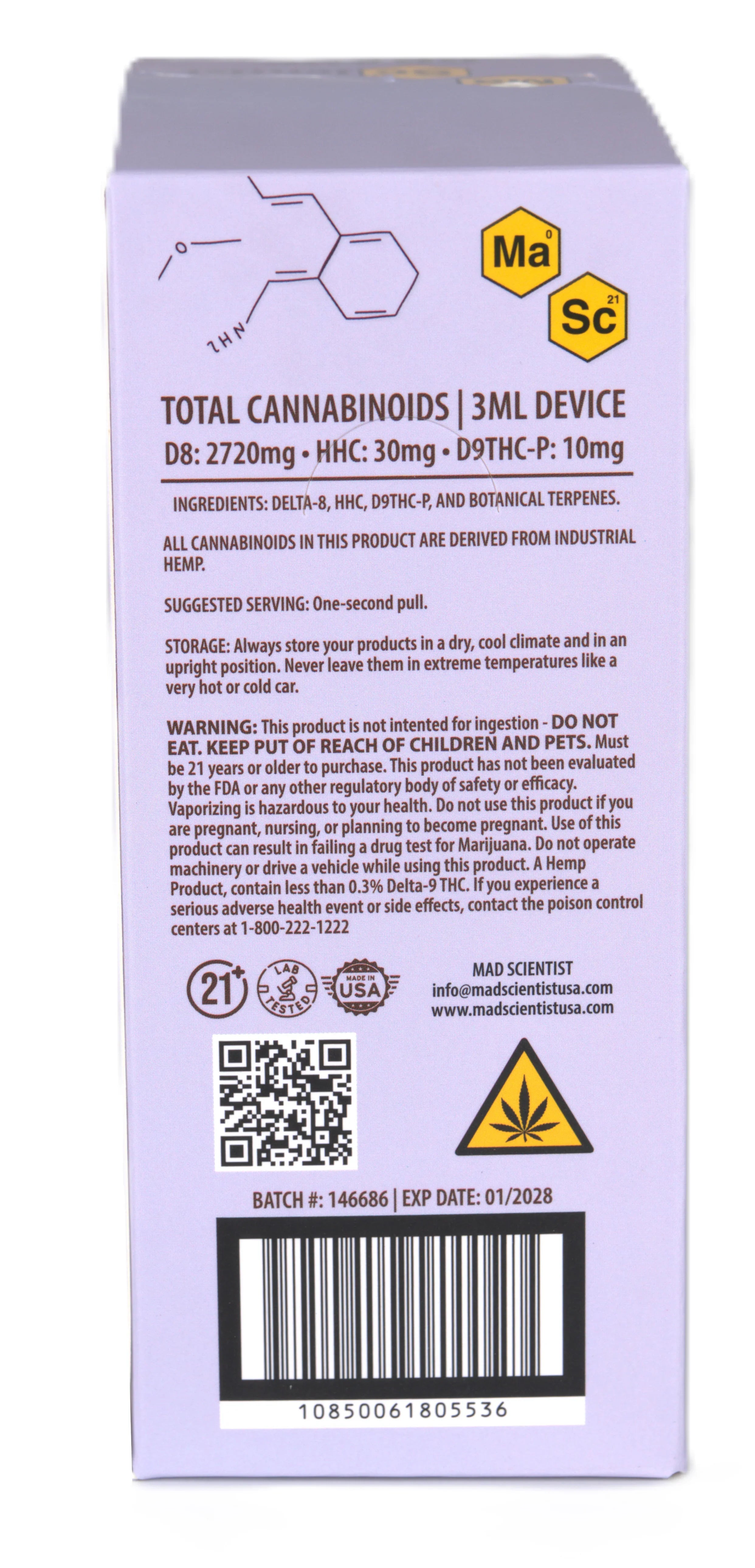 MAD SCIENTIST DISPOSABLE 3000MG - Madscientistusa