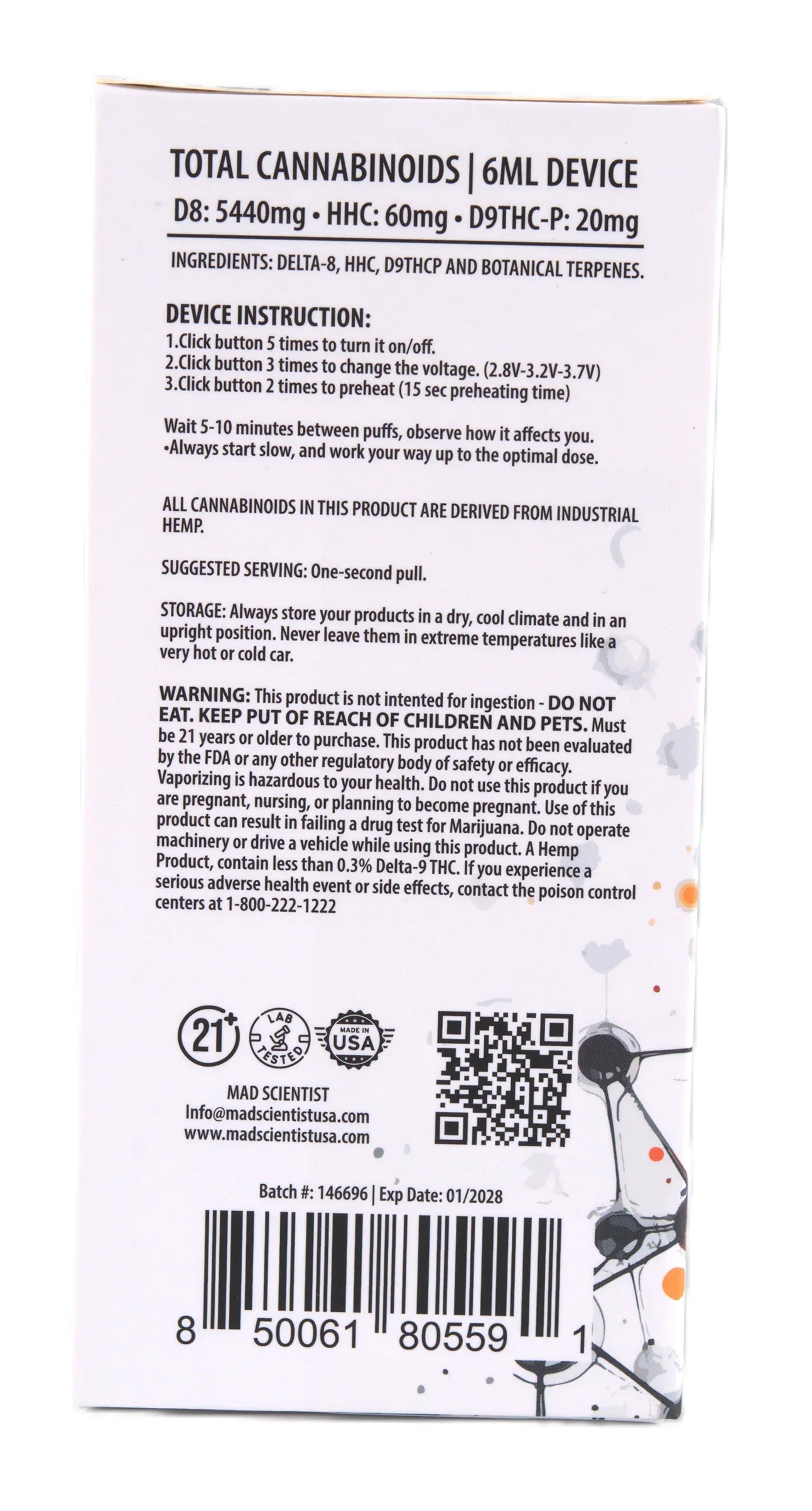 MAD SCIENTIST DISPOSABLE 6000MG - Madscientistusa