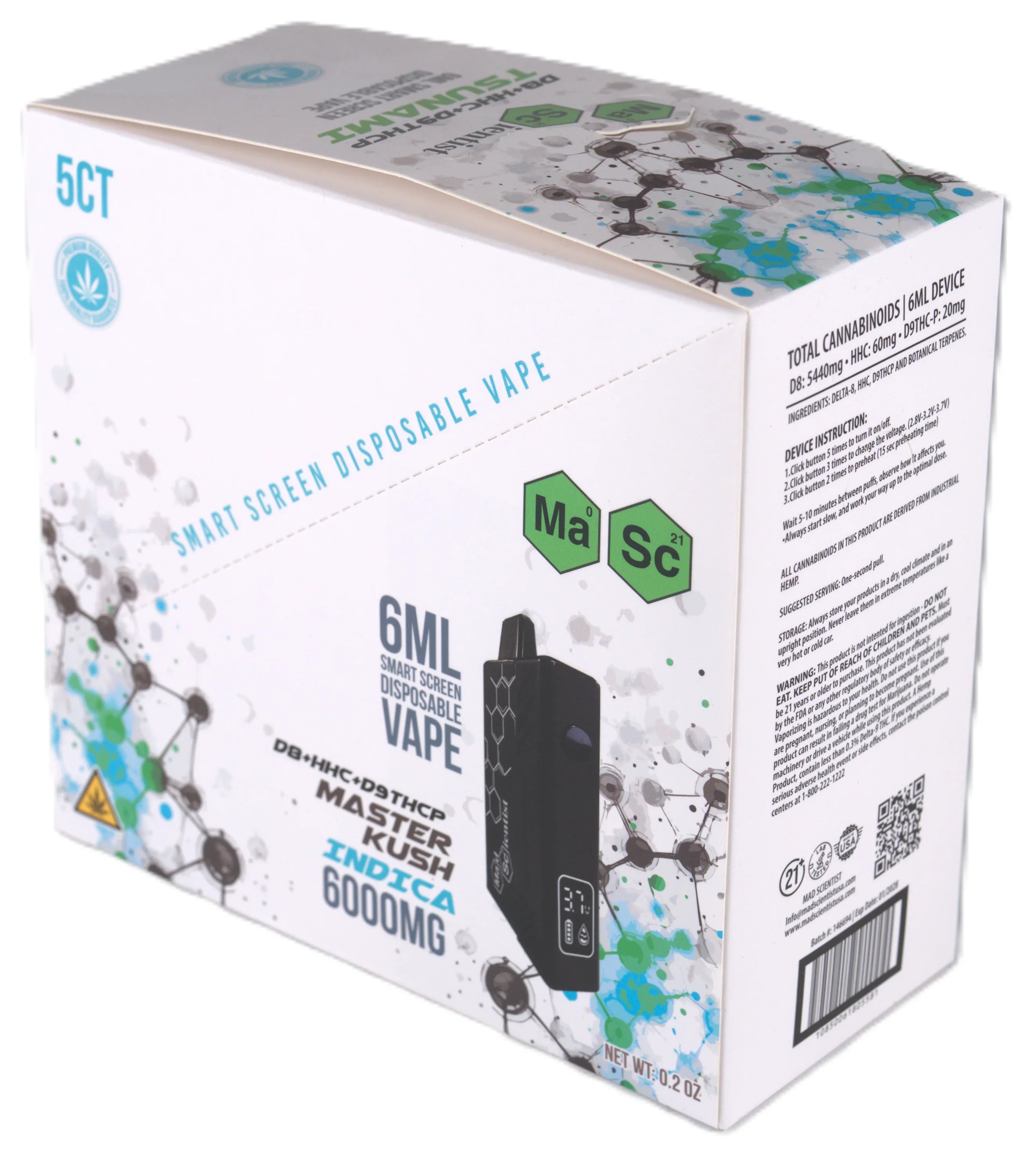MAD SCIENTIST DISPOSABLE 6000MG - Madscientistusa