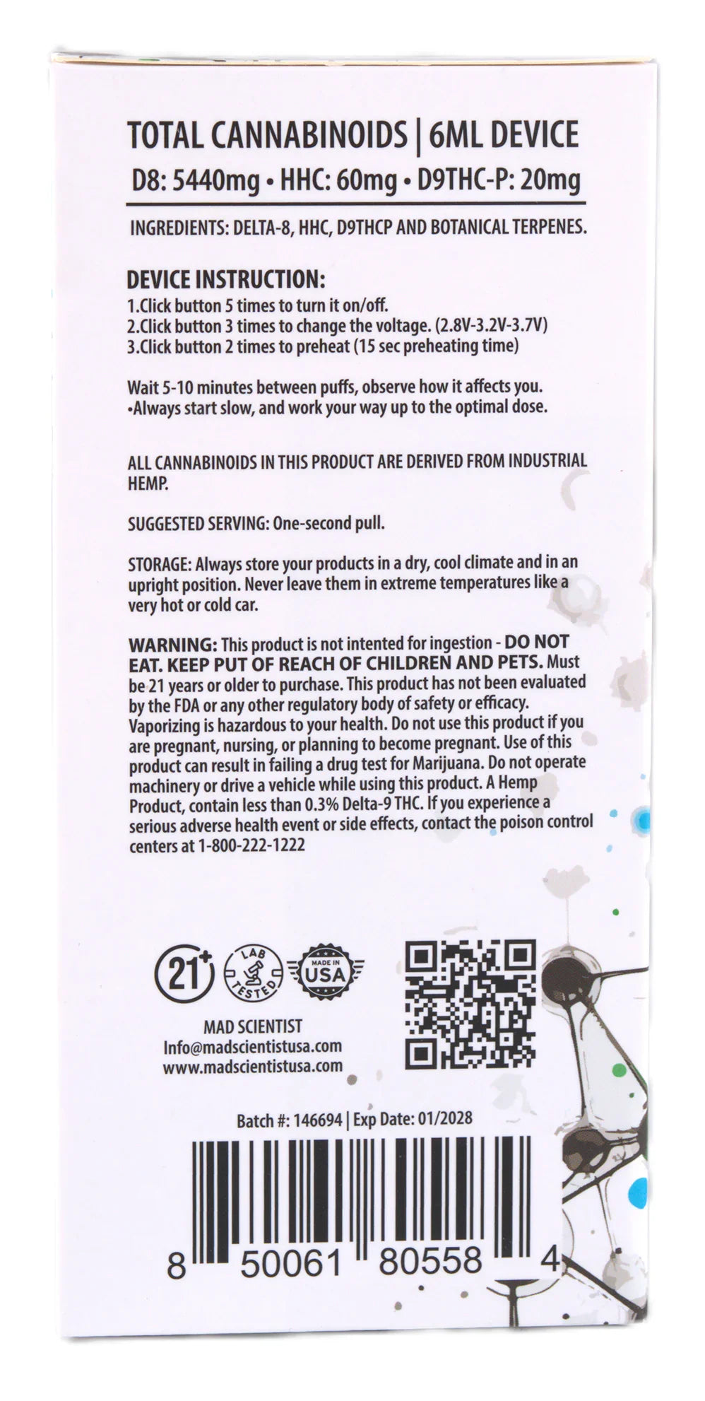 MAD SCIENTIST DISPOSABLE 6000MG - Madscientistusa