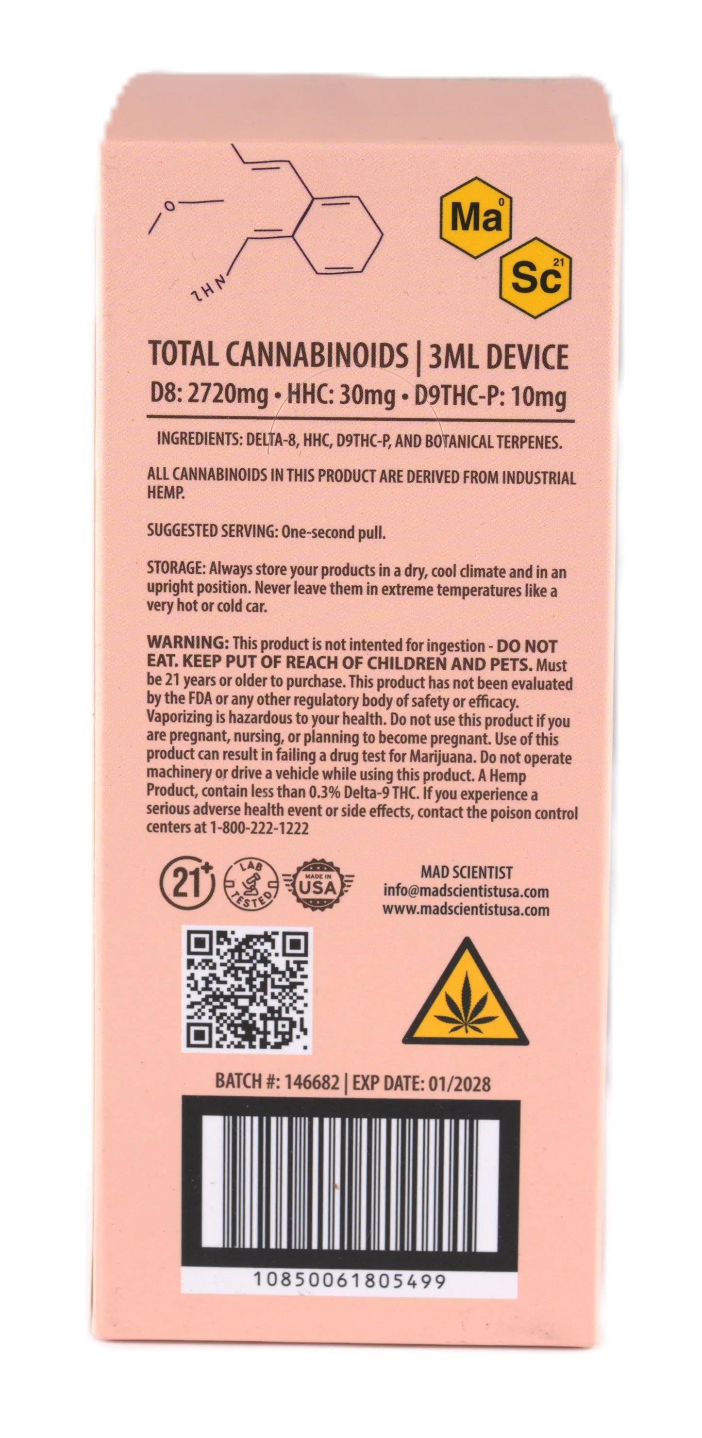 MAD SCIENTIST DISPOSABLE 3000MG - Madscientistusa