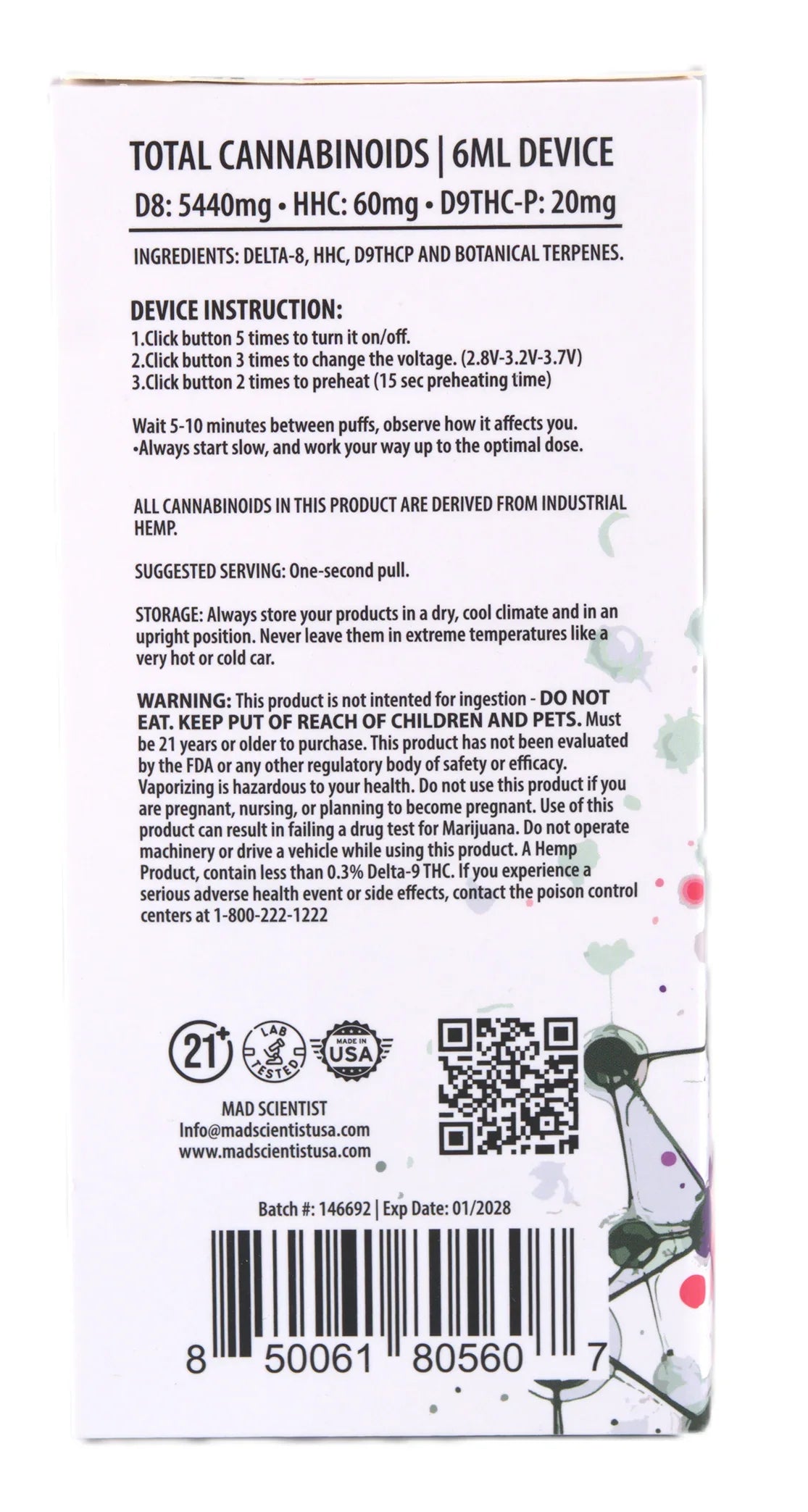 MAD SCIENTIST DISPOSABLE 6000MG - Madscientistusa