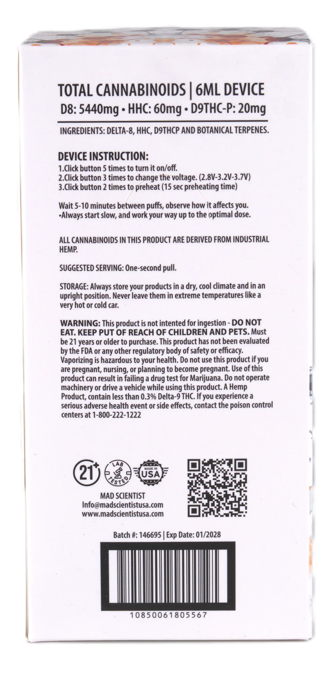 MAD SCIENTIST DISPOSABLE 6000MG - Madscientistusa