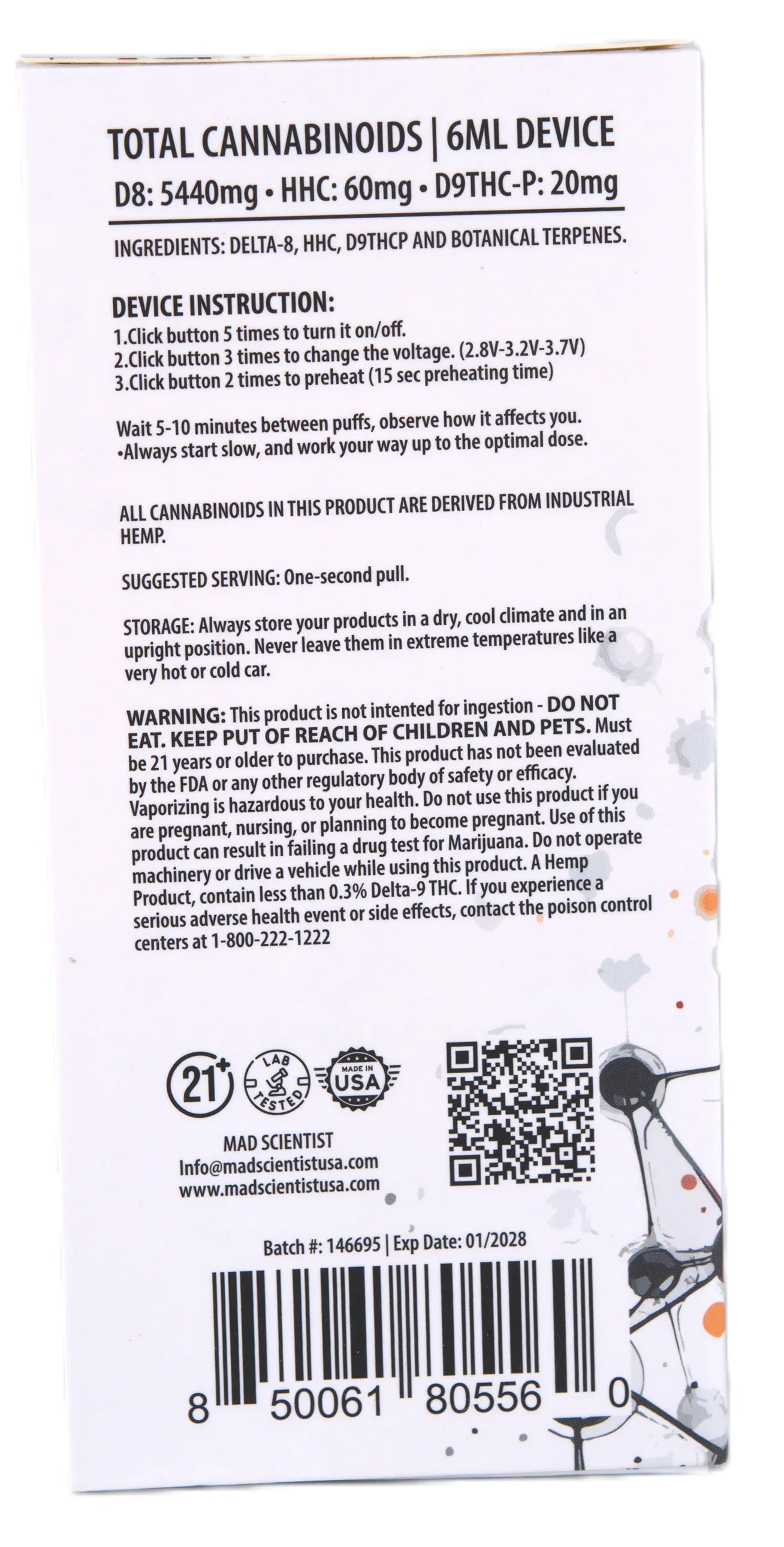 MAD SCIENTIST DISPOSABLE 6000MG - Madscientistusa