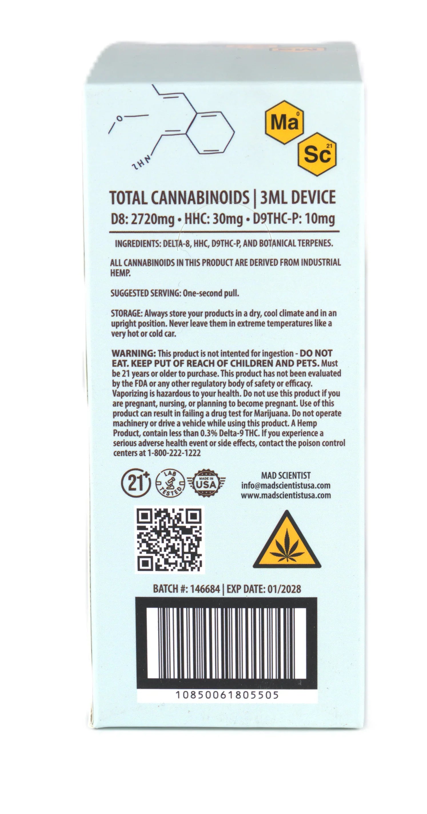 MAD SCIENTIST DISPOSABLE 3000MG - Madscientistusa