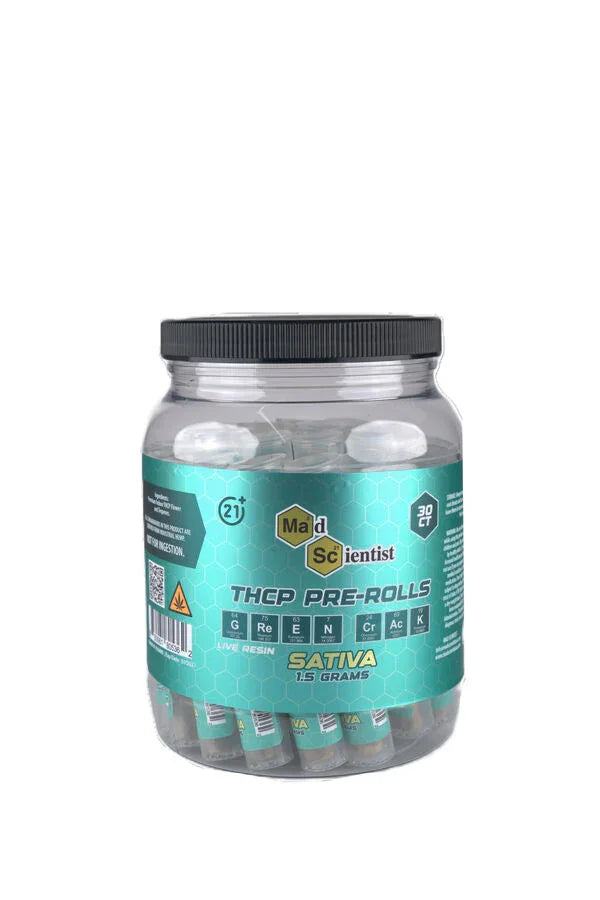 MAD SCIENTIST PRE ROLL 1.5 GM 30 CT JAR WITH TUBE - Madscientistusa