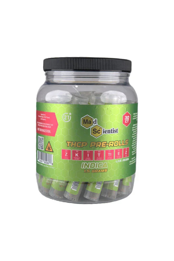 MAD SCIENTIST PRE ROLL 1.5 GM 30 CT JAR WITH TUBE - Madscientistusa