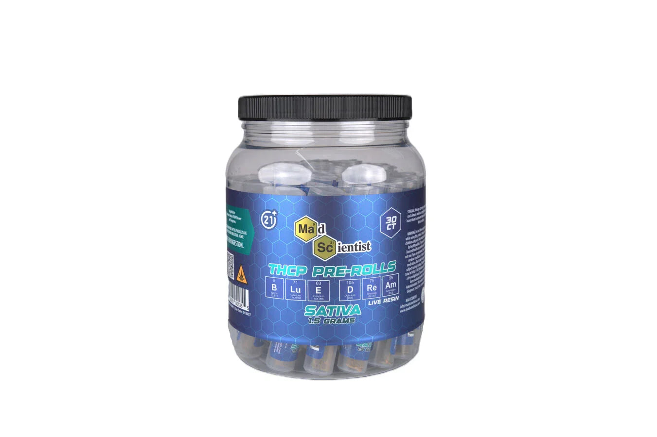 MAD SCIENTIST PRE ROLL 1.5 GM 30 CT JAR WITH TUBE - Madscientistusa