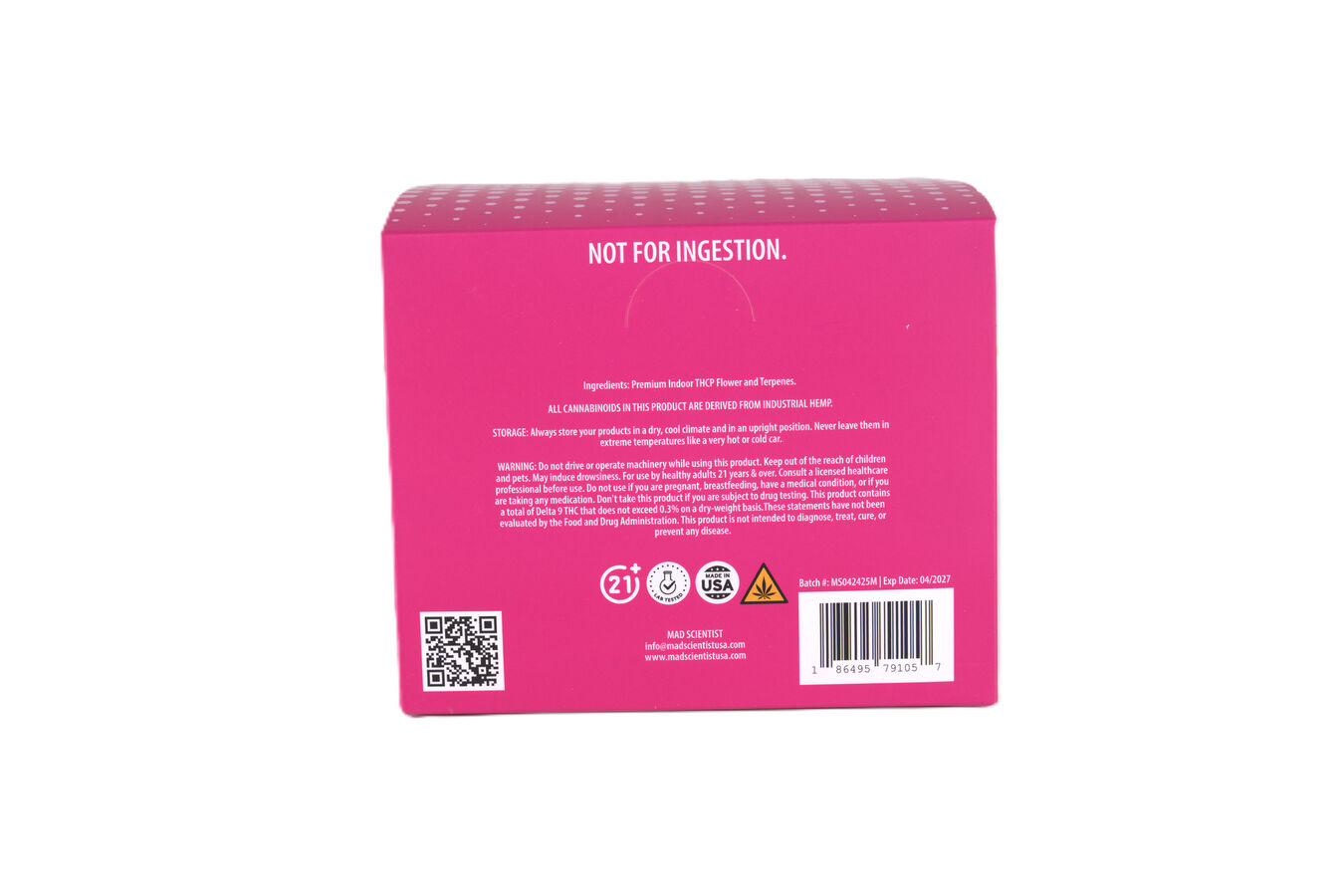 MAD SCIENTIST PRE ROLL 20 GM 10 CT JAR - Madscientistusa