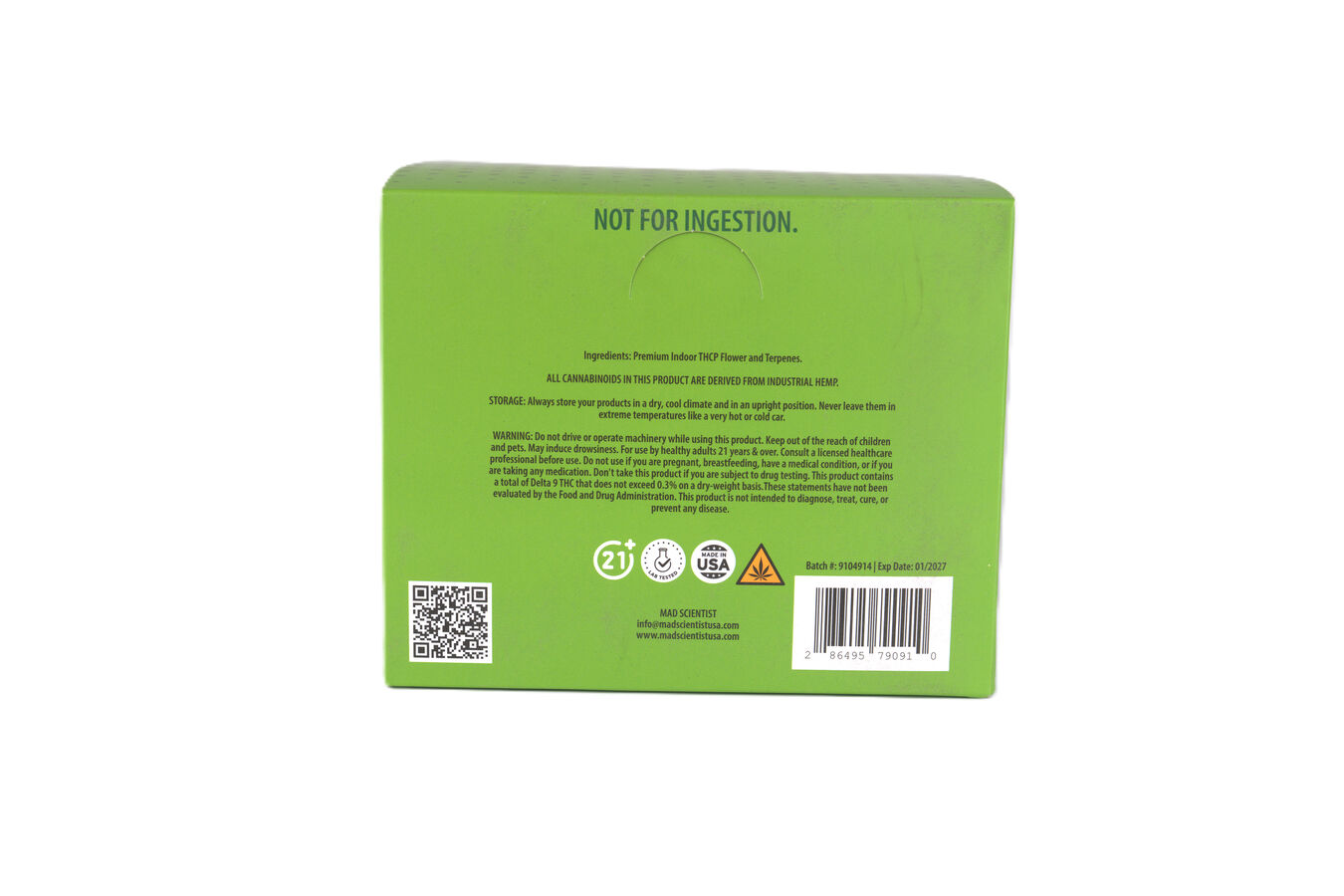 MAD SCIENTIST PRE ROLL 20 GM 10 CT JAR - Madscientistusa