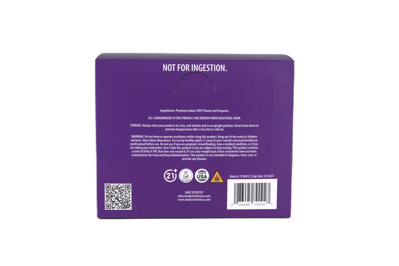 MAD SCIENTIST PRE ROLL 20 GM 10 CT JAR - Madscientistusa